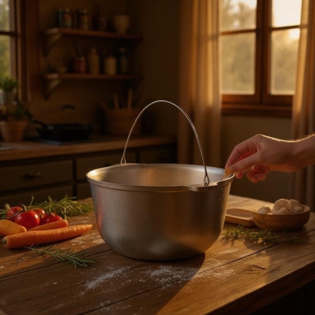 Казан 8л з кришкою туристичн.  D1108 Talco (алюмін.)