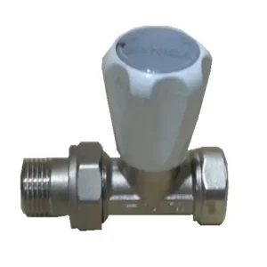 Кран прямий радіаторний 20 × 1/2″ SANICA білий