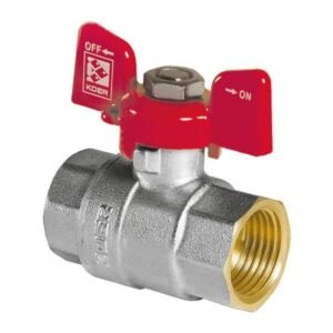 Кран кульовий 1 дюйм ГГ Б (кран гайка/гайка, бабочка)