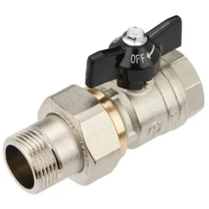 Кран кульовий 3/4 дюйма ГГ Б S (кран гайка/гайка, бабочка, стандарт)