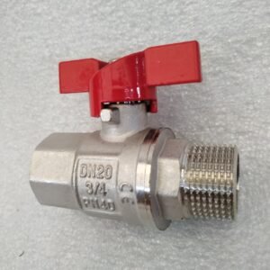 Кран кульовий 3/4 дюйма ГШ Б S (кран гайка/штуцер, бабочка, стандарт)