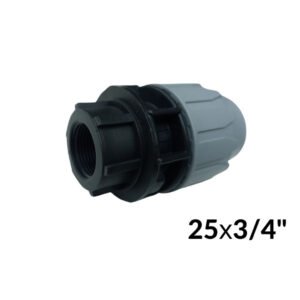 Муфта ПНД затискна d25 × 3/4″ В (внутрішня різьба)