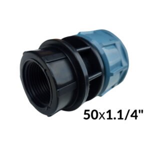 Муфта ПНД затискна d50 × 1 1/4″ В (внутрішня різьба)