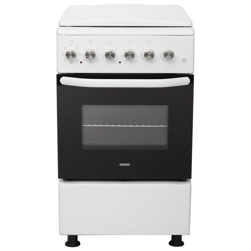 Плита комбінована ELEYUS (ЕЛЕЮС) TWINGO 6007 H2 EF WH 60 см, 2+2, кришка металева, біла (комбінована плита)