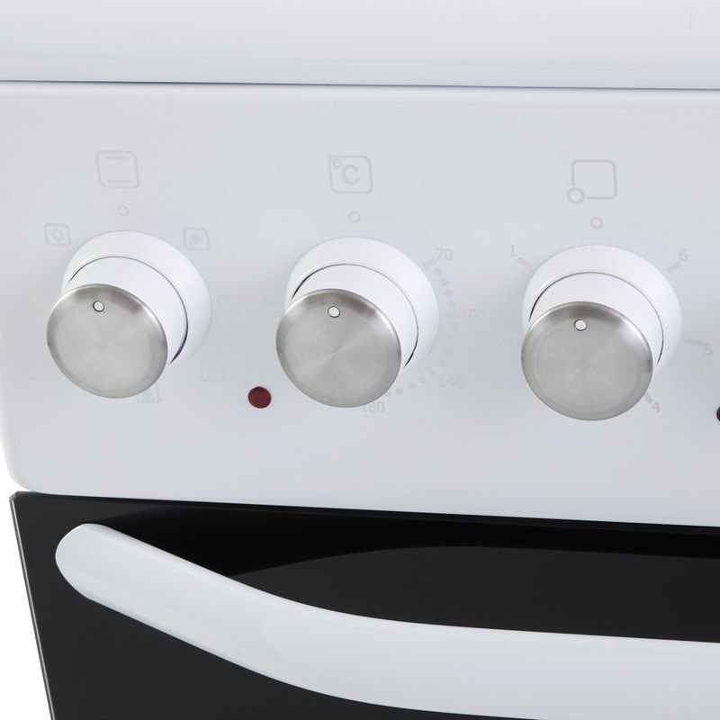 Плита комбінована ELEYUS (ЕЛЕЮС) TWINGO 6007 H2 EF WH 60 см, 2+2, кришка металева, біла (комбінована плита)