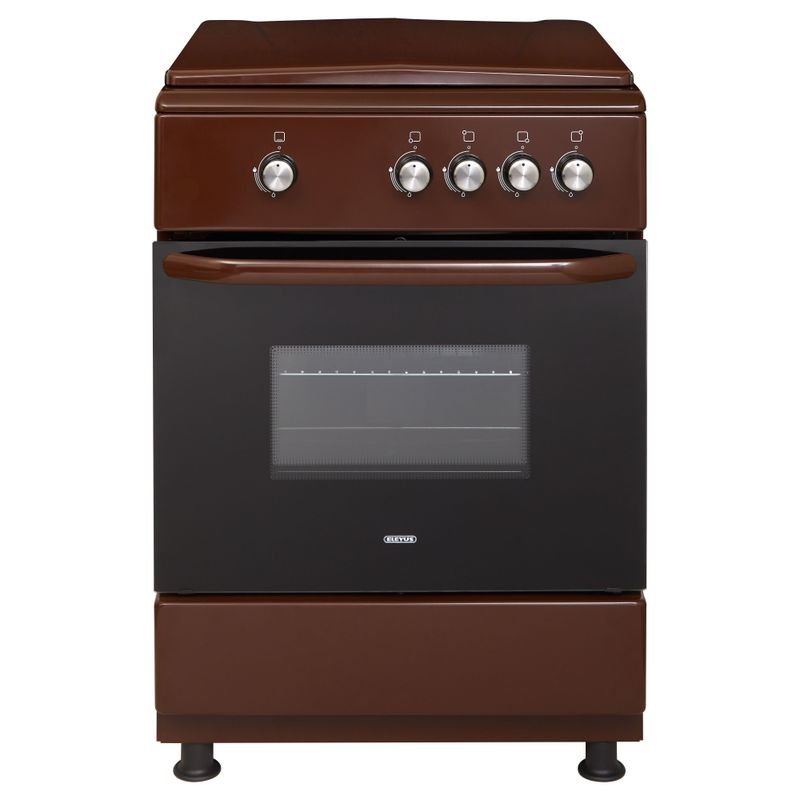 Плита газова ELEYUS ORUM 6001 EF BR(60см, кришка метал,реш.емаль,коричнева)