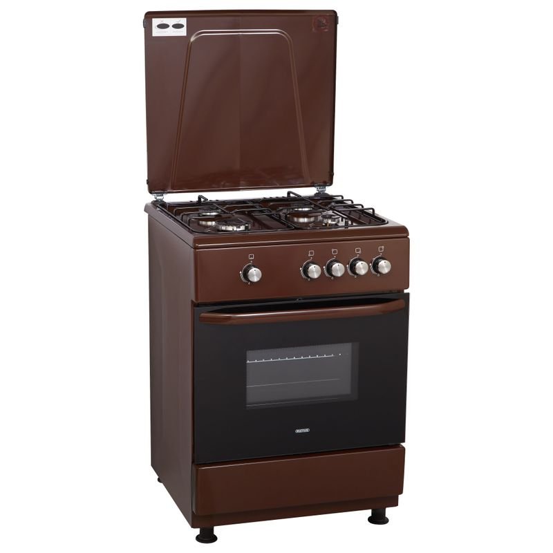 Плита газова ELEYUS ORUM 6001 EF BR(60см, кришка метал,реш.емаль,коричнева)