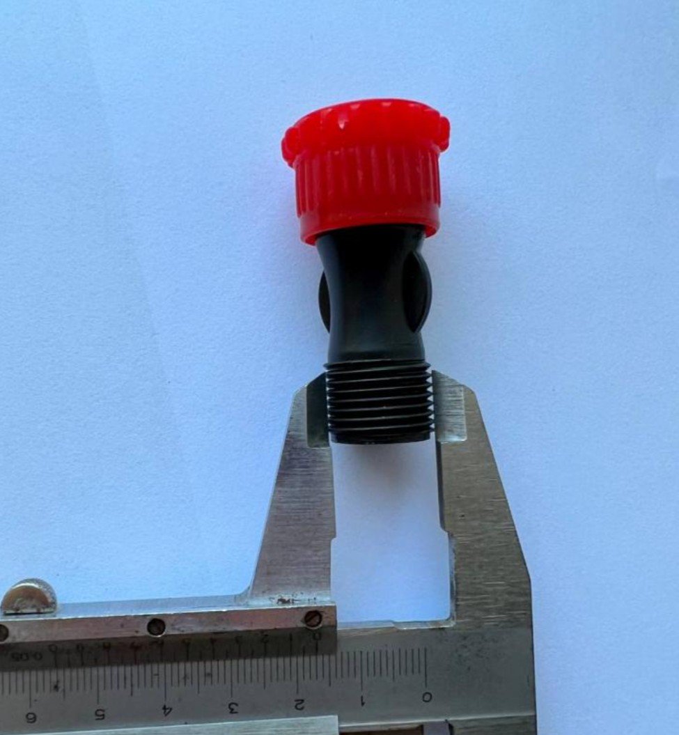 Форсунка одинарна червона Ромашка, зовн. різьба