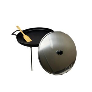 Сковорода Совек 41 см з кришкою та ножками (сталь)