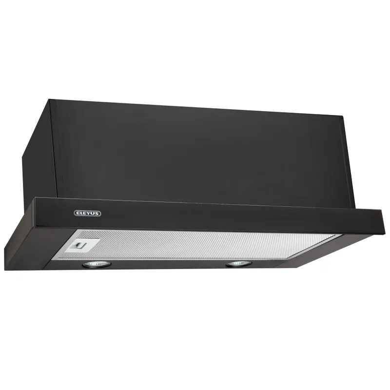 Витяжка кухонна ELEYUS Storm G 1200 LED SMD 60 BL 226Вт, 1200 м³/год, телескопічна, чорна (витяжка ELEYUS, телескопічна)