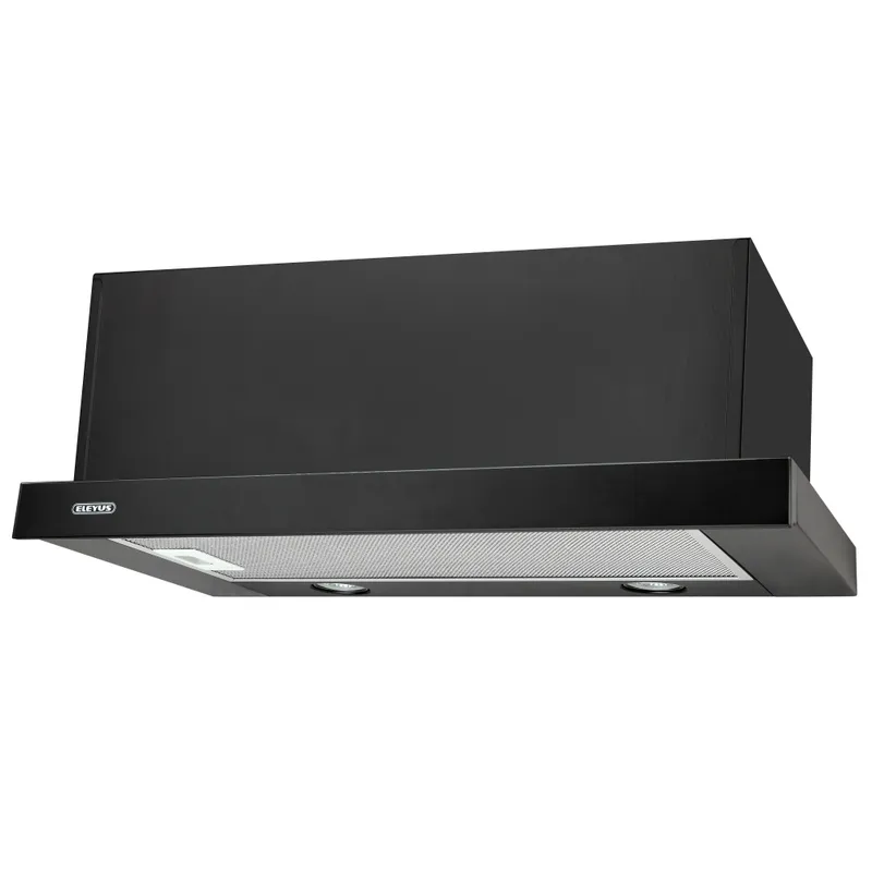 Витяжка кухонна ELEYUS Storm G 1200 LED SMD 60 BL 226Вт, 1200 м³/год, телескопічна, чорна (витяжка ELEYUS, телескопічна)