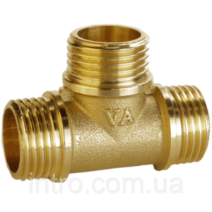 Трійник латунь 1x2 Н-Н-Н