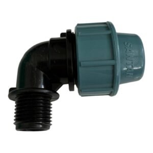 Угол зажим. ПНД d 20x1x2 різьба наруж.