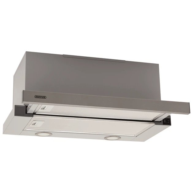 Витяжка кухонна ELEYUS LOTOS 1200 60 IS+GR телескопічна, 1200 м³/год, 60 см, нержавіюча+скло (витяжка ELEYUS, телескопічна)