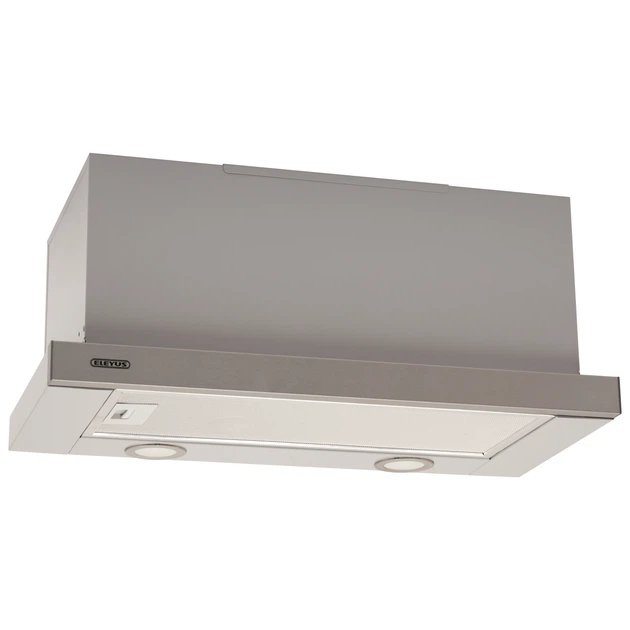 Витяжка кухонна ELEYUS LOTOS 1200 60 IS+GR телескопічна, 1200 м³/год, 60 см, нержавіюча+скло (витяжка ELEYUS, телескопічна)