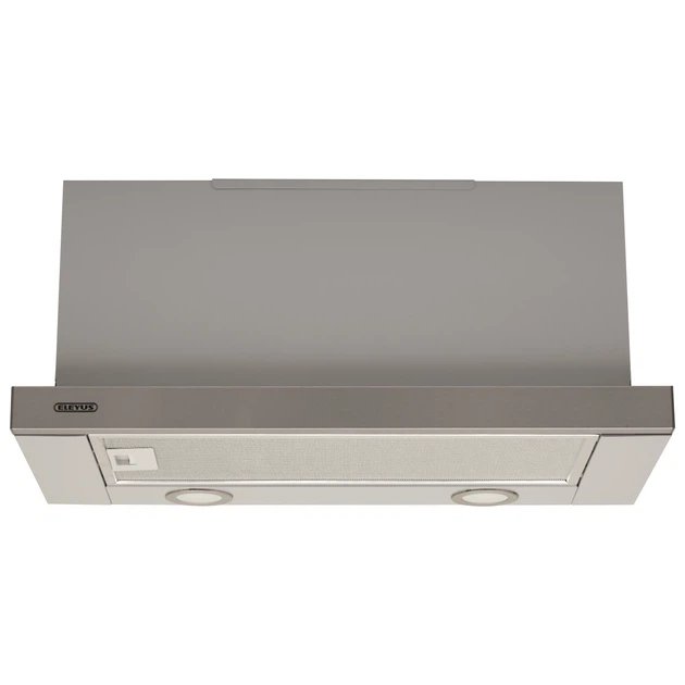 Витяжка кухонна ELEYUS LOTOS 1200 60 IS+GR телескопічна, 1200 м³/год, 60 см, нержавіюча+скло (витяжка ELEYUS, телескопічна)