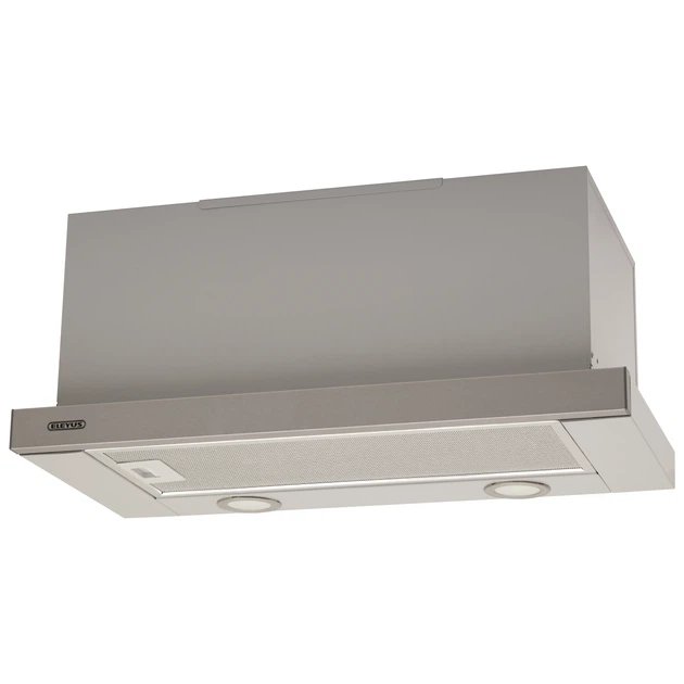 Витяжка кухонна ELEYUS LOTOS 1200 60 IS+GR телескопічна, 1200 м³/год, 60 см, нержавіюча+скло (витяжка ELEYUS, телескопічна)