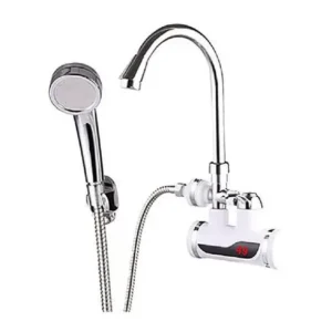 Змішувач водонагрівач Zerix ELW-08EW настінний з лійкою, з показником температури (3 кВт)