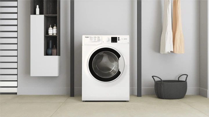 Пральна машина WHIRLPOOL WRBSS 6239 WUA, 6кгx1200об.xІнверторxДисплейxЧорний люк