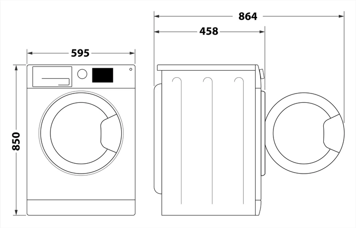 Пральна машина WHIRLPOOL WRBSS 6239 WUA, 6кгx1200об.xІнверторxДисплейxЧорний люк